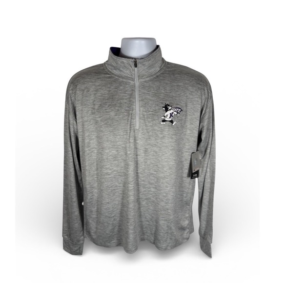 Colosseum Athletics Tops - Colosseum Women's K-State Wildcats 1/4 Zip Pullover Medium Gray NWT - 1480